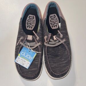 Hey Dude‎ Charcoal and Pink Loafers